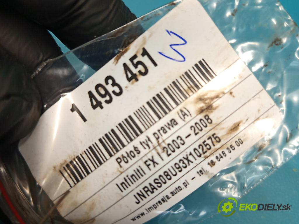 Infiniti FX I 2003-2008 3.5 V6 280KM: automatic 206 kW 3498 cm3 5- poloos zadné pravé