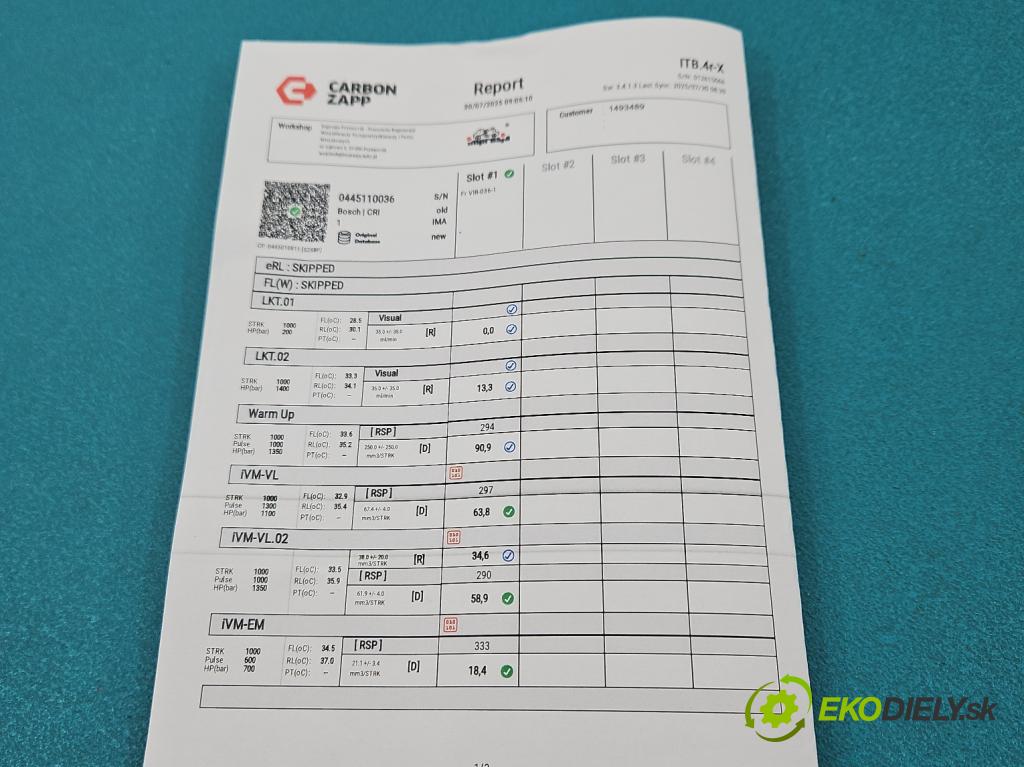 Citroen C5 I 2001-2008 2.2 hdi 133 HP manual 98 kW 2179 cm3 5- vstrek 0445110036 (Vstrekovač paliva)