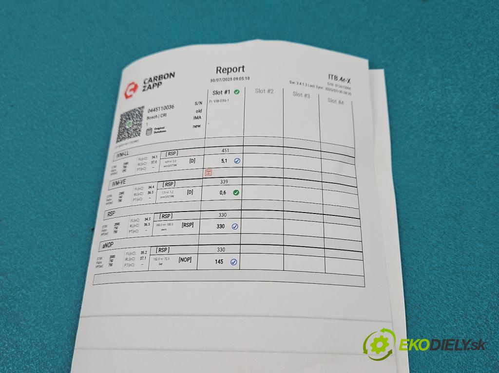 Citroen C5 I 2001-2008 2.2 hdi 133 HP manual 98 kW 2179 cm3 5- vstrek 0445110036 (Vstrekovač paliva)