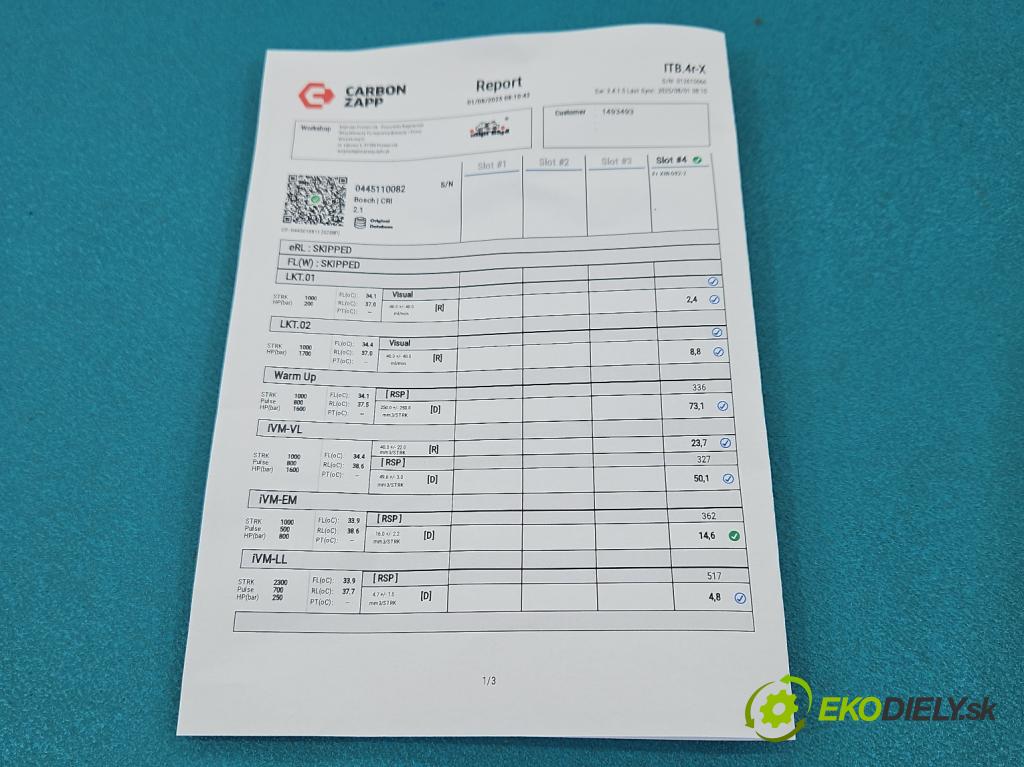 Honda Civic VII 2000-2006 1.7 citd 101 HP manual 74 kW 1686 cm3 3- vstrek 0445110082 (Vstrekovač paliva)