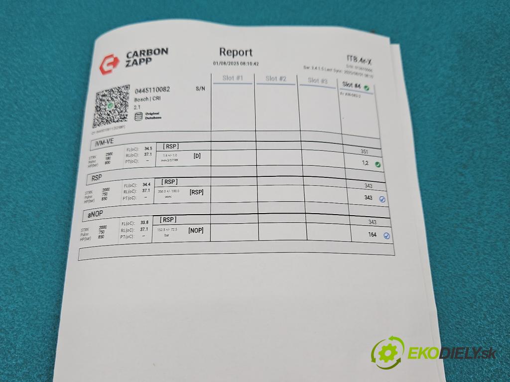 Honda Civic VII 2000-2006 1.7 citd 101 HP manual 74 kW 1686 cm3 3- vstrek 0445110082 (Vstrekovač paliva)