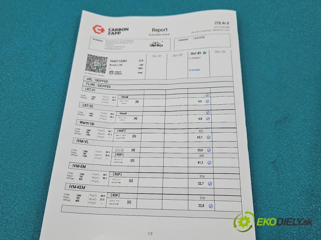 Fiat Panda II 2003-2012 1,3.0 jtd 69KM manual 51 kW 1248 cm3 5- vstrek 0445110083 (Vstrekovač paliva)