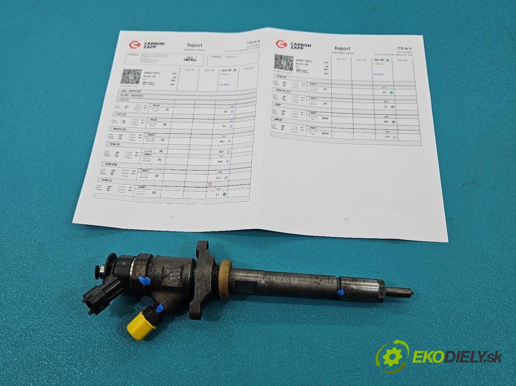 Citroen Berlingo II 2008-2018 1.6 HDi 90 HP manual 66 kW 1560 cm3 5- vstrek 0445110311 (Vstrekovač paliva)