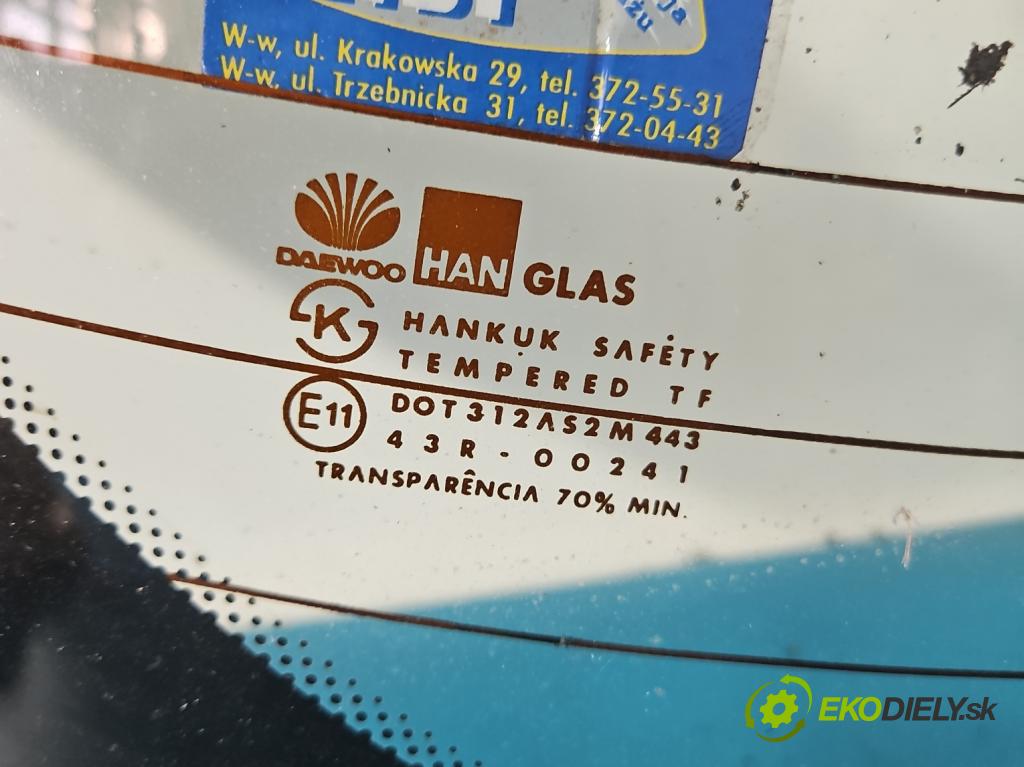 Daewoo Lanos 1.5 8V 86 HP manual 63 kW 1498 cm3 5- sklo zadná  (Sklo zadné)