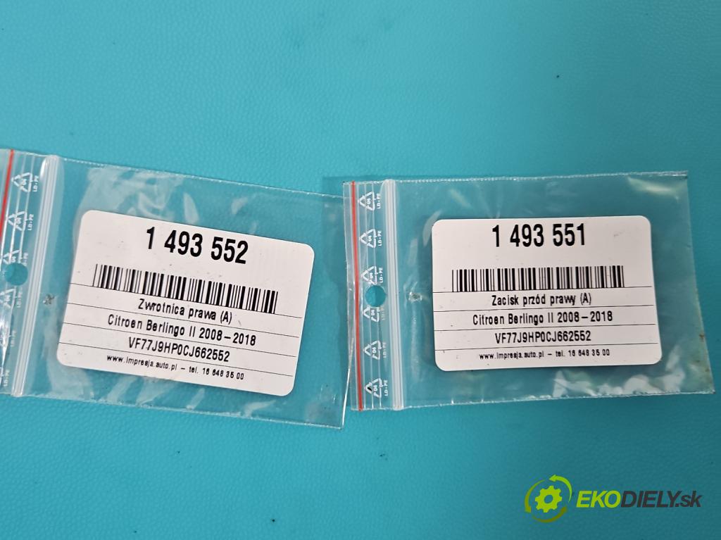 Citroen Berlingo II 2008-2018 1.6 hdi 92 hp manual 68 kW 1560 cm3 5- náboj pravé  (Náboj kola)