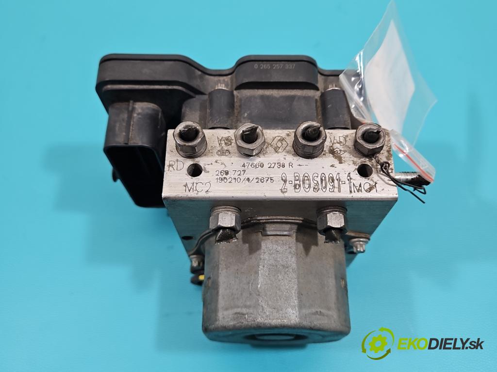 Dacia Duster II 2018-2024 1.6 16V 114 HP manual 84 kW 1598 cm3 5- čerpadlo abs 0265257337 (Pumpa ABS)