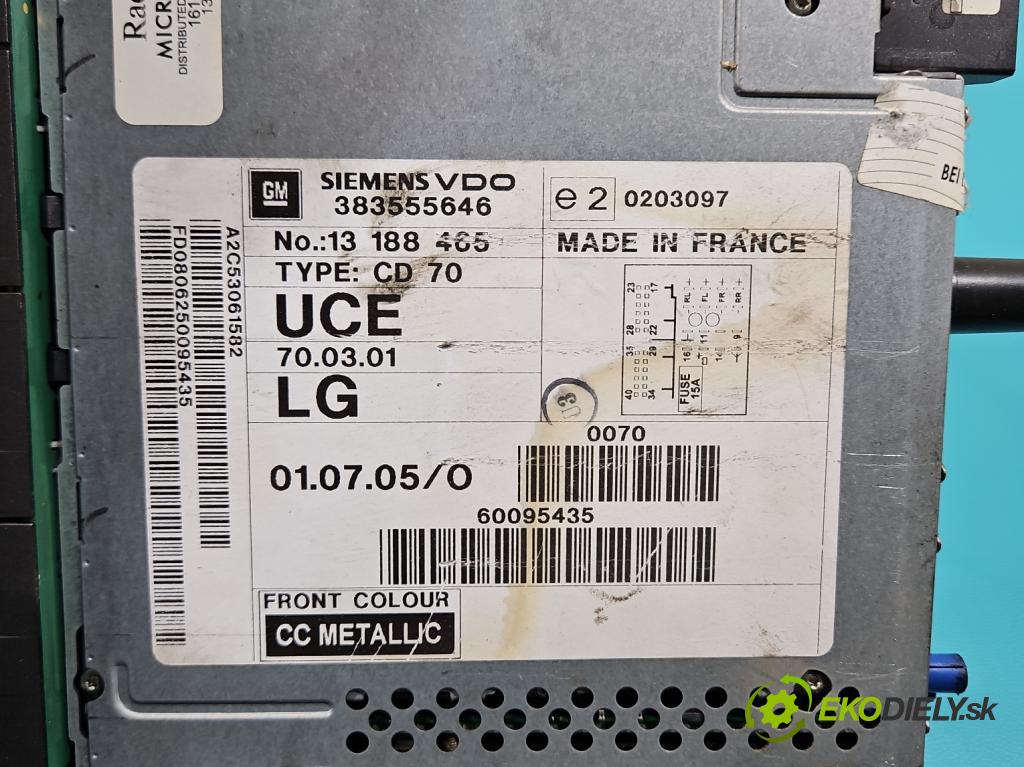 Opel Zafira B 2005-2014 1.9 cdti 120 HP manual 88 kW 1910 cm3 5- Radio originál 13188465