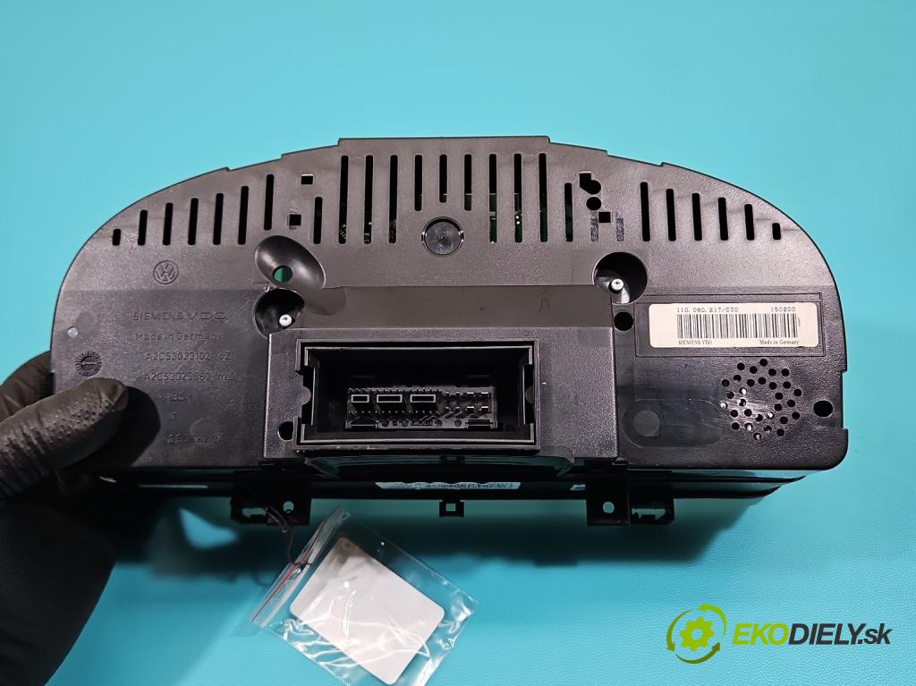 Vw Touran I 2003-2015 1.9 tdi (BLS) 105 HP manual 77 kW 1896 cm3 5- prístrojovka/ budíky 1T0920862F (Prístrojová doska)