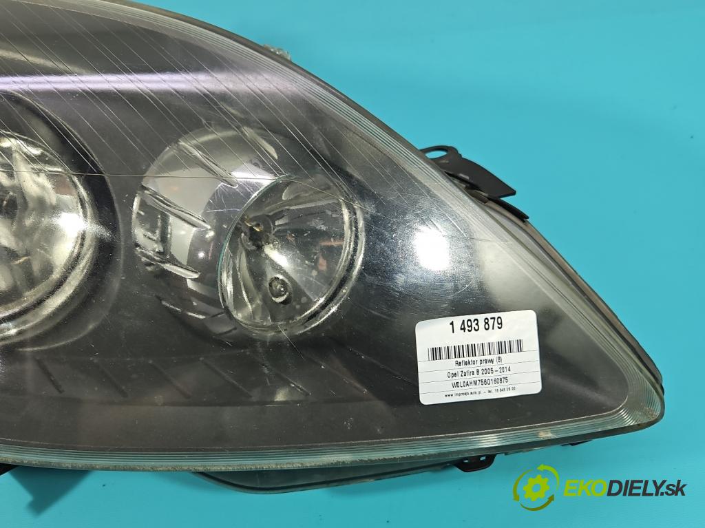Opel Zafira B 2005-2014 1.9 cdti 120 HP manual 88 kW 1910 cm3 5- Reflektor: pravý  (Svetlo predné pravé)