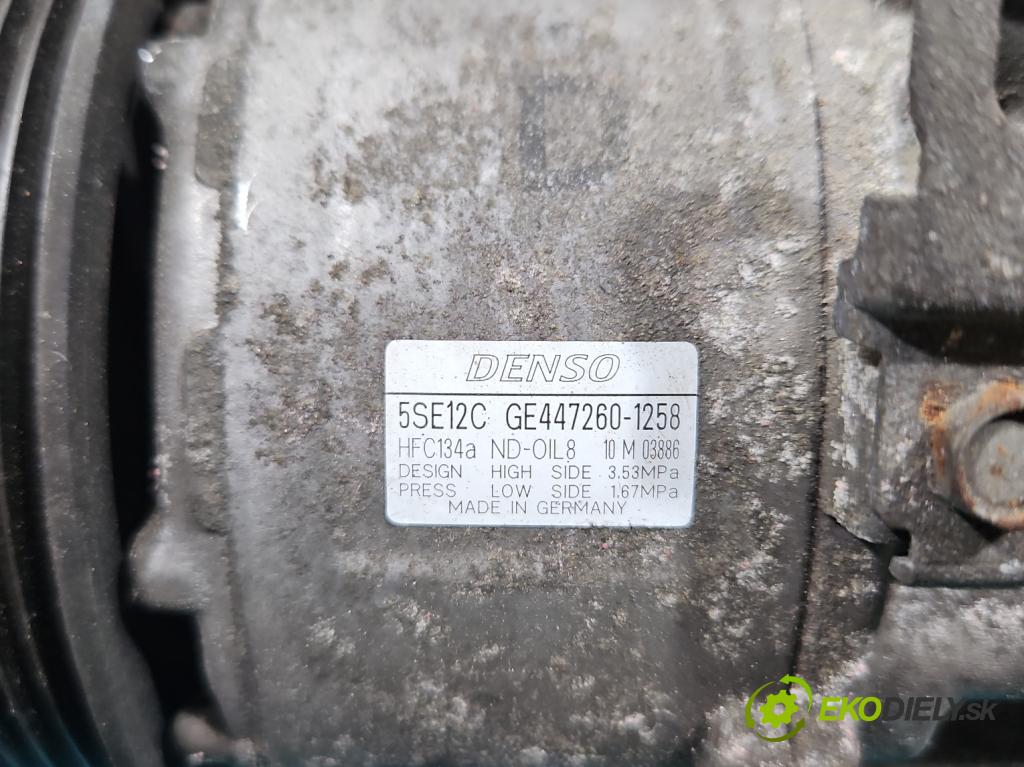 Toyota Avensis III T27 2009-2018 2.0 D4D 126 HP manual 93 kW 1998 cm3 5- Kompresor: klimatizácie 447260-1258 (Kompresor klimatizácie)