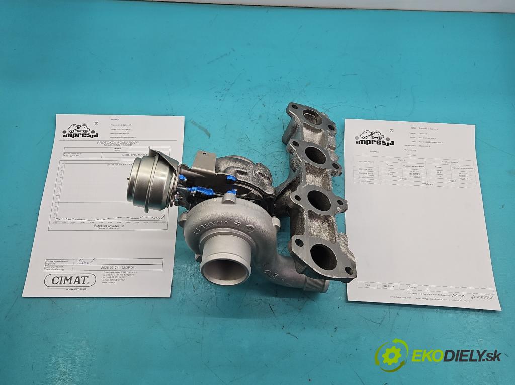 Opel Zafira B 2005-2014 1.9 cdti 120 hp manual 88 kW 1910 cm3 5- Turbodmychadlo repasováno 755042-3