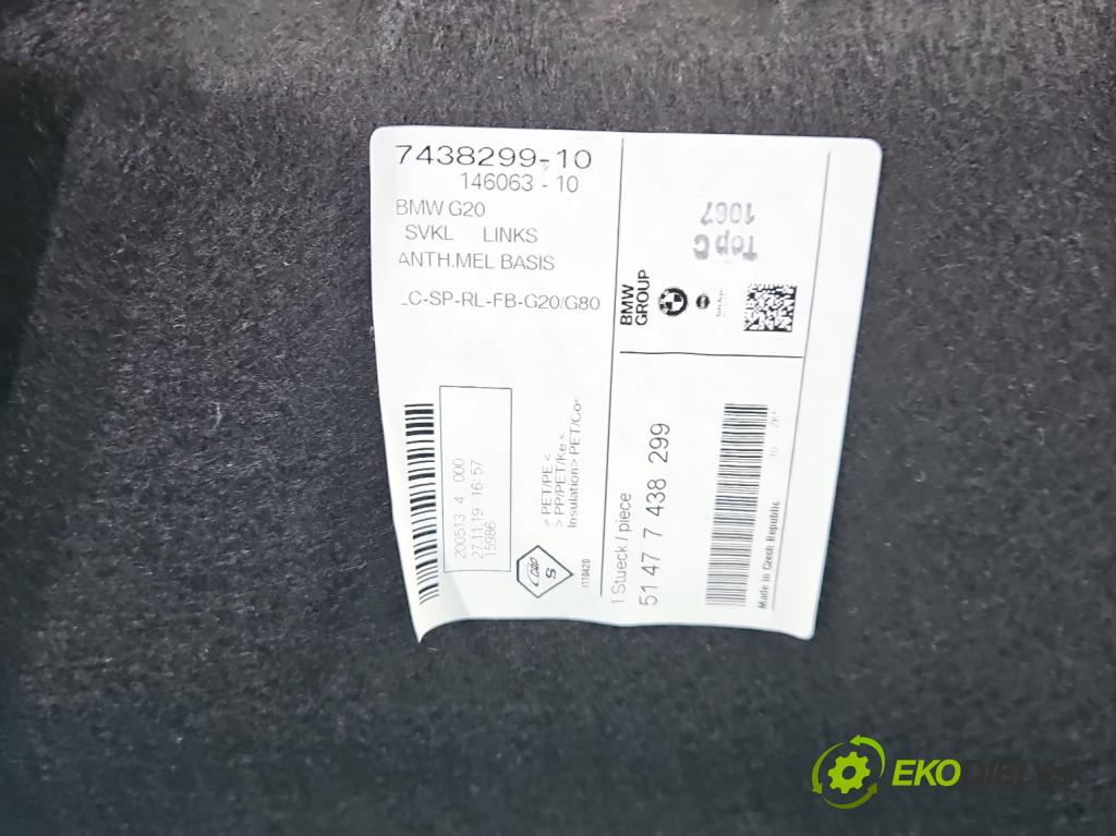 Bmw 3 G20 2018- 2.0 T 184 hp automatic 135 kW 1998 cm3 4- Tapacír: kufra: levé 7438299-10
