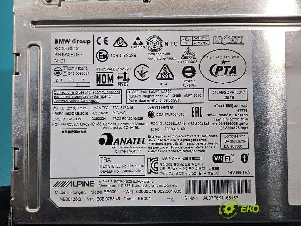 Bmw 3 G20 2018- 2.0 T 184hp automatic 135 kW 1998 cm3 4- Radio originál 5A0EDF7