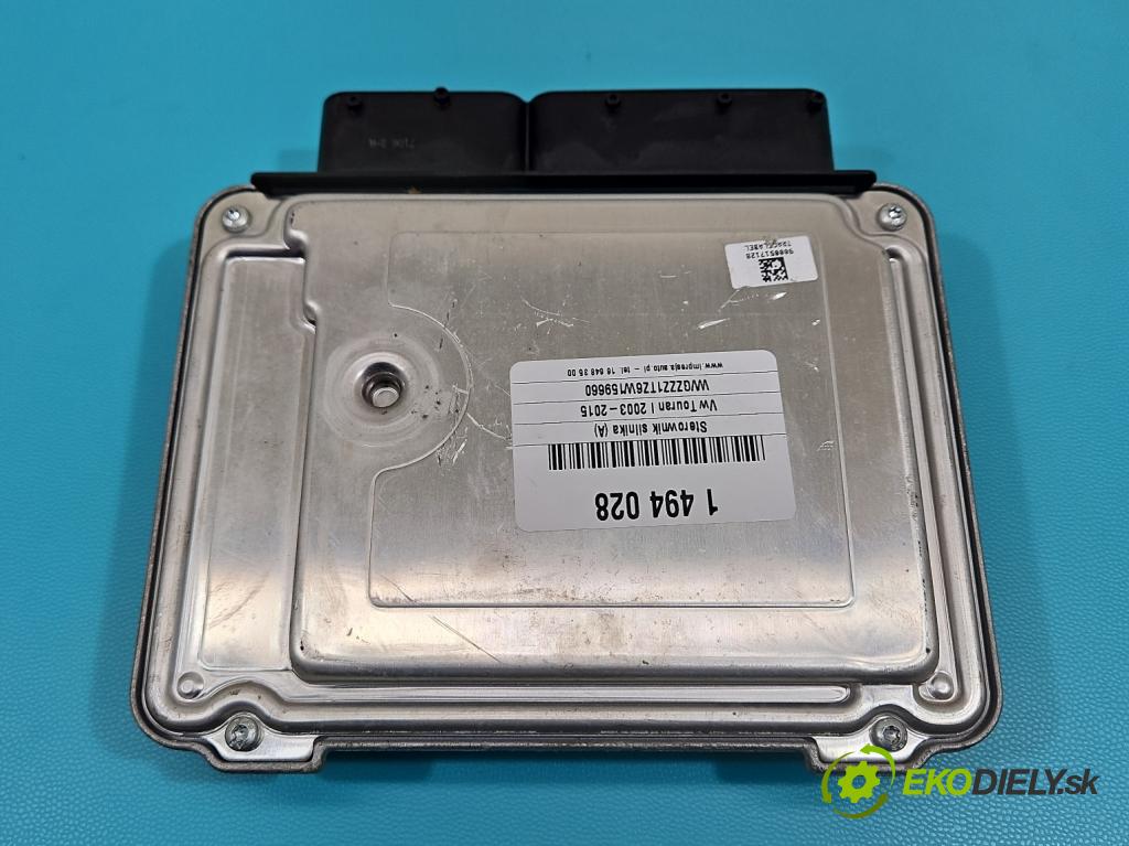 Vw Touran I 2003-2015 1.9 tdi (BLS) 105 HP manual 77 kW 1896 cm3 5- riadiaca jednotka motora 03G906021FE