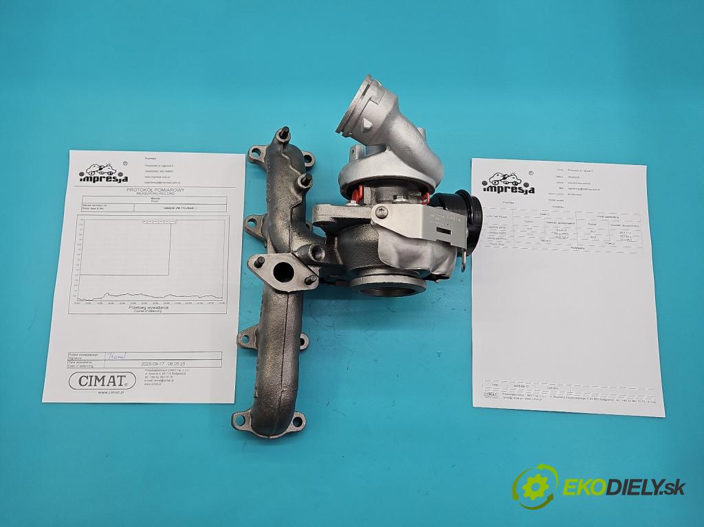 Vw Touran I 2003-2015 1.9 tdi (BLS) 105 hp manual 77 kW 1896 cm3 5- Turbodmychadlo repasováno BV39-0029