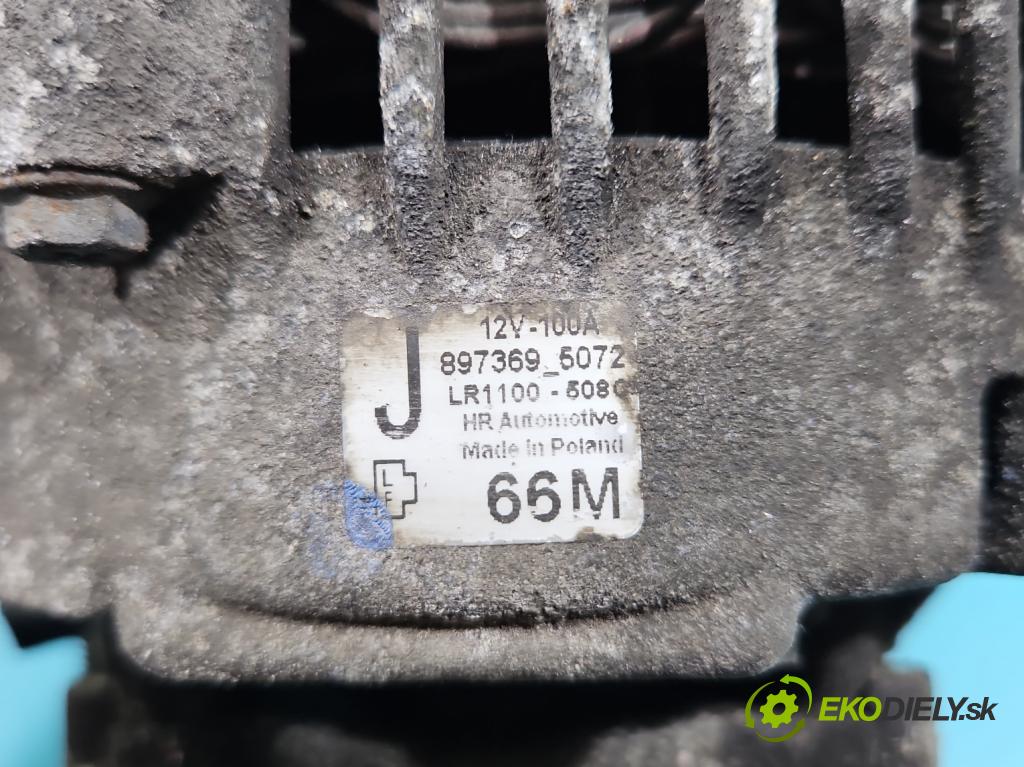 Opel Astra III 2004-2014 1.7 cdti 101 HP manual 74 kW 1686 cm3 5- Alternator 8973695072 (Alternátor)