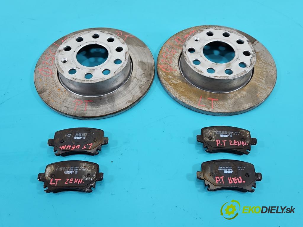 Vw Touran I 2003-2015 1.9 tdi (BLS) 105 HP manual 77 kW 1896 cm3 5- Štíty: brzdové zadné 