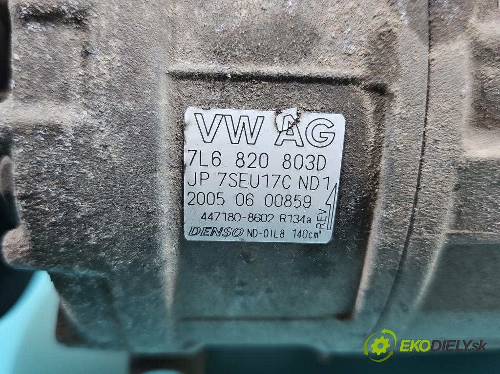 Porsche Cayenne I 2002-2010 3.2 V6 250 HP automatic 184 kW 3189 cm3 5- Kompresor: klimatizácie 7L6820803D (Kompresor klimatizácie)