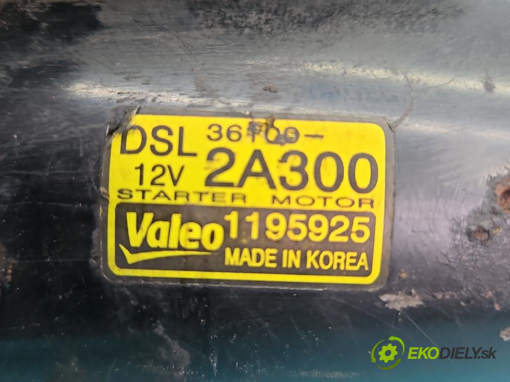 Kia Venga 1.4 crdi 75 HP manual 55 kW 1396 cm3 5- štartér 36100-2A300 (Štartér)