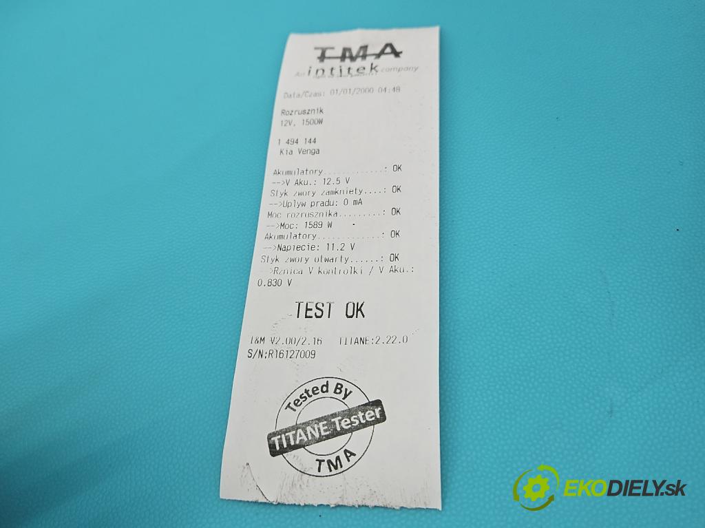 Kia Venga 1.4 crdi 75 HP manual 55 kW 1396 cm3 5- štartér 36100-2A300 (Štartér)