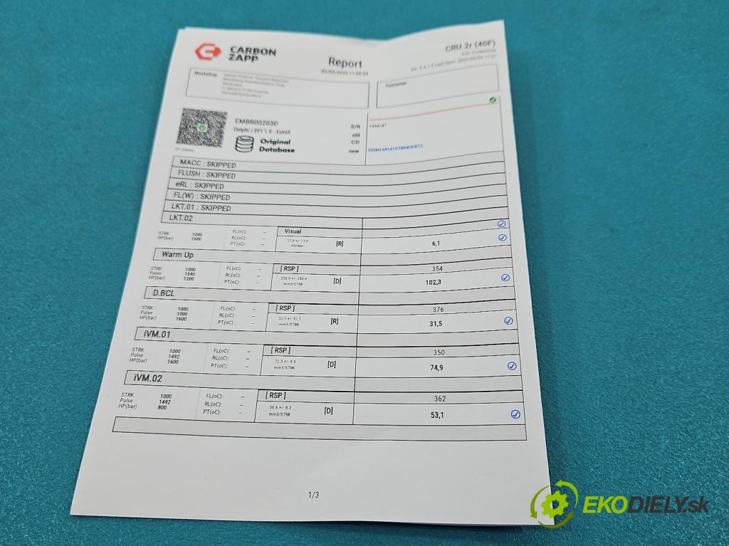 Kia Venga 1.4 crdi 75 HP manual 55 kW 1396 cm3 5- vstrek EMBR00203D (Vstrekovač paliva)