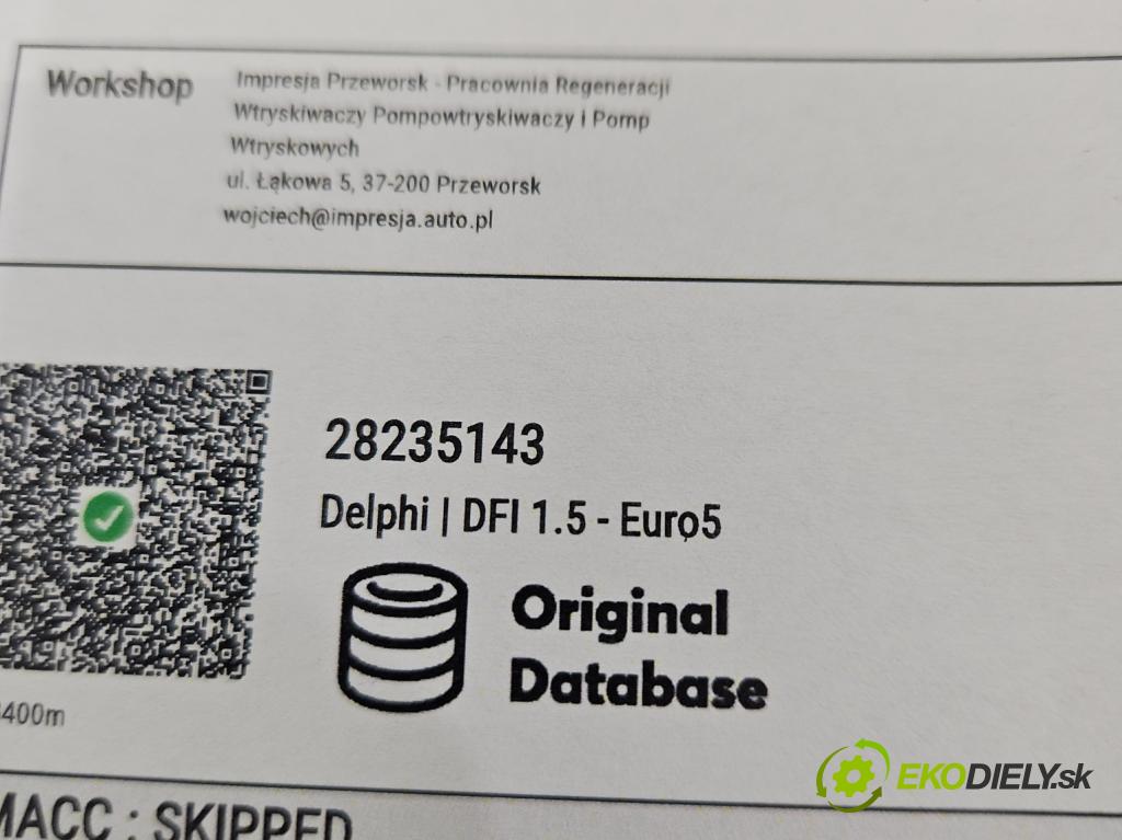 Kia Venga 1.4 crdi 75 HP manual 55 kW 1396 cm3 5- vstrek 28235143 (Vstrekovač paliva)