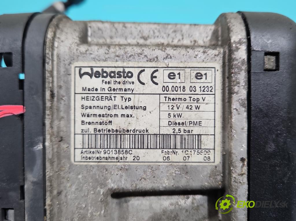 Vw Touran I 2003-2015 1.9 tdi (BLS) 105 hp manual 77 kW 1896 cm3 5- Webasto 1K0815065AF (Webasto (nezávislé topení))
