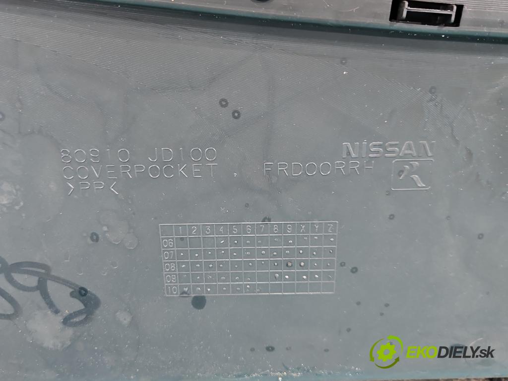 Nissan Qashqai I J10 2006-2013 1.5 dci 106 hp manual 78 kW 1461 cm3 5- Tapacír: dveře přední pravé
