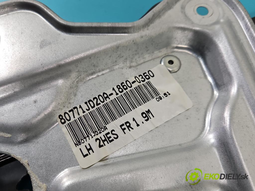 Nissan Qashqai I J10 2006-2013 1.5 dci 106 hp manual 78 kW 1461 cm3 5- mechanismus stahování přední levý