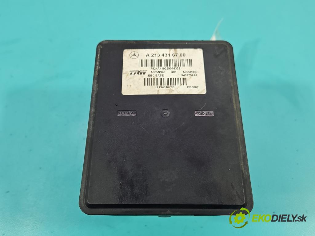 Mercedes E W213 2016-2023 2.0 CDI 194KM: automatic 143 kW 1950 cm3 5- čerpadlo abs A2134316700 (Pumpa ABS)