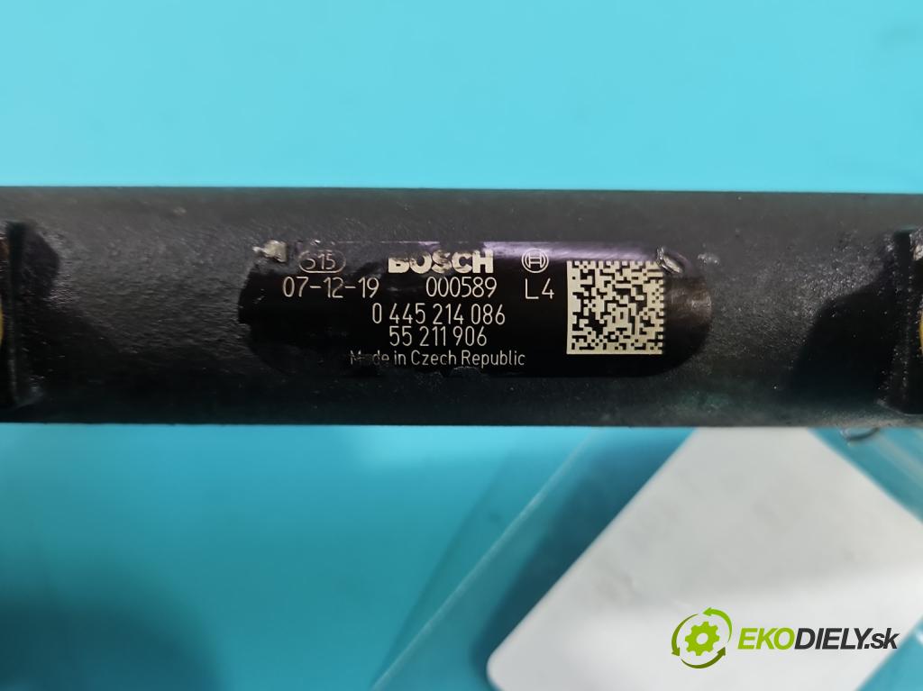 Fiat Doblo I 2001-2010 1,3.0 jtd 75 HP manual 55 kW 1248 cm3 5- lišta vstrekovacia 0445214086 (Vstrekovacia lišta)