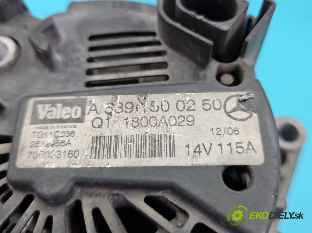 Mitsubishi Colt Z30 VI 2004-2012 1.5 did 68 HP manual 50 kW 1493 cm3 3- Alternator A6391500250 (Alternátor)