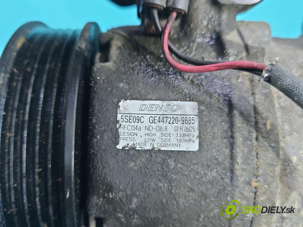 Mitsubishi Colt Z30 VI 2004-2012 1.5 did 68 HP manual 50 kW 1493 cm3 3- Kompresor: klimatizácie 447220-9685 (Kompresor klimatizácie)