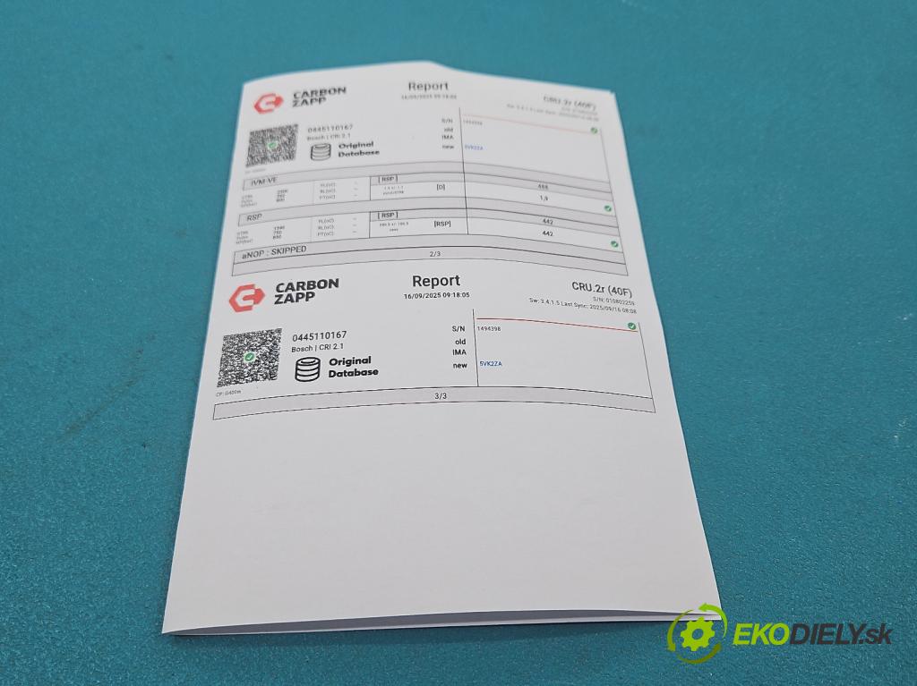 Mitsubishi Colt Z30 VI 2004-2012 1.5 did 68 hp manual 50 kW 1493 cm3 3- vstřikovač 0445110167 (Vstřikovač paliva)