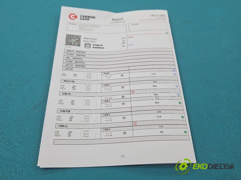 Mitsubishi Colt Z30 VI 2004-2012 1.5 did 68 hp manual 50 kW 1493 cm3 3- vstřikovač 0445110167 (Vstřikovač paliva)