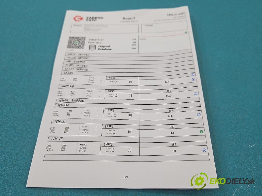 Mitsubishi Colt Z30 VI 2004-2012 1.5 did 68 HP manual 50 kW 1493 cm3 3- vstrek 0445110167 (Vstrekovač paliva)