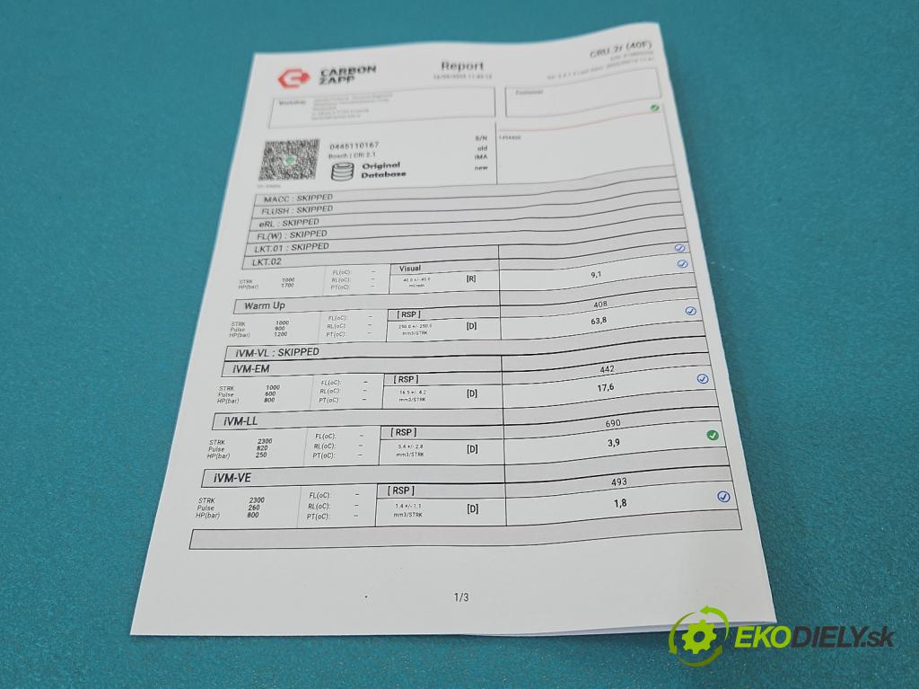 Mitsubishi Colt Z30 VI 2004-2012 1.5 did 68 hp manual 50 kW 1493 cm3 3- vstřikovač 0445110167 (Vstřikovač paliva)