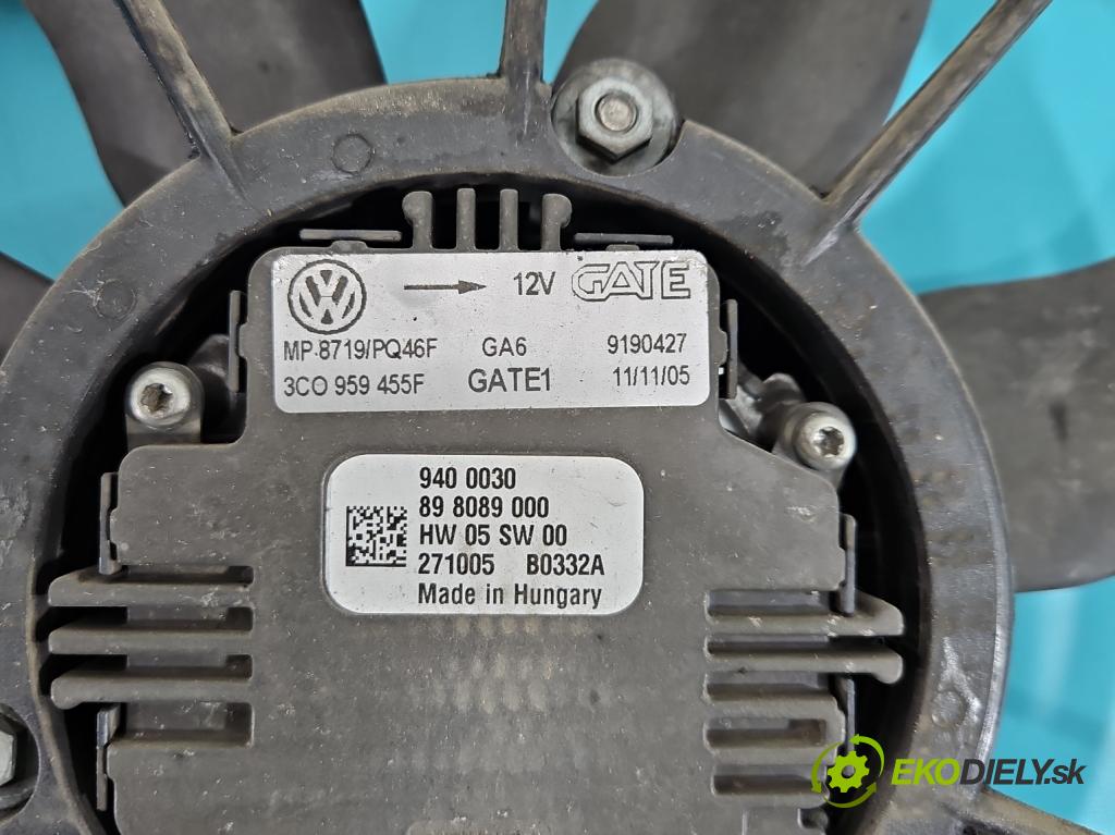 Vw Passat B6 2005-2010 2.0 FSI 150 hp manual 110 kW 1984 cm3 5- ventilátor chladič 3C0959455F