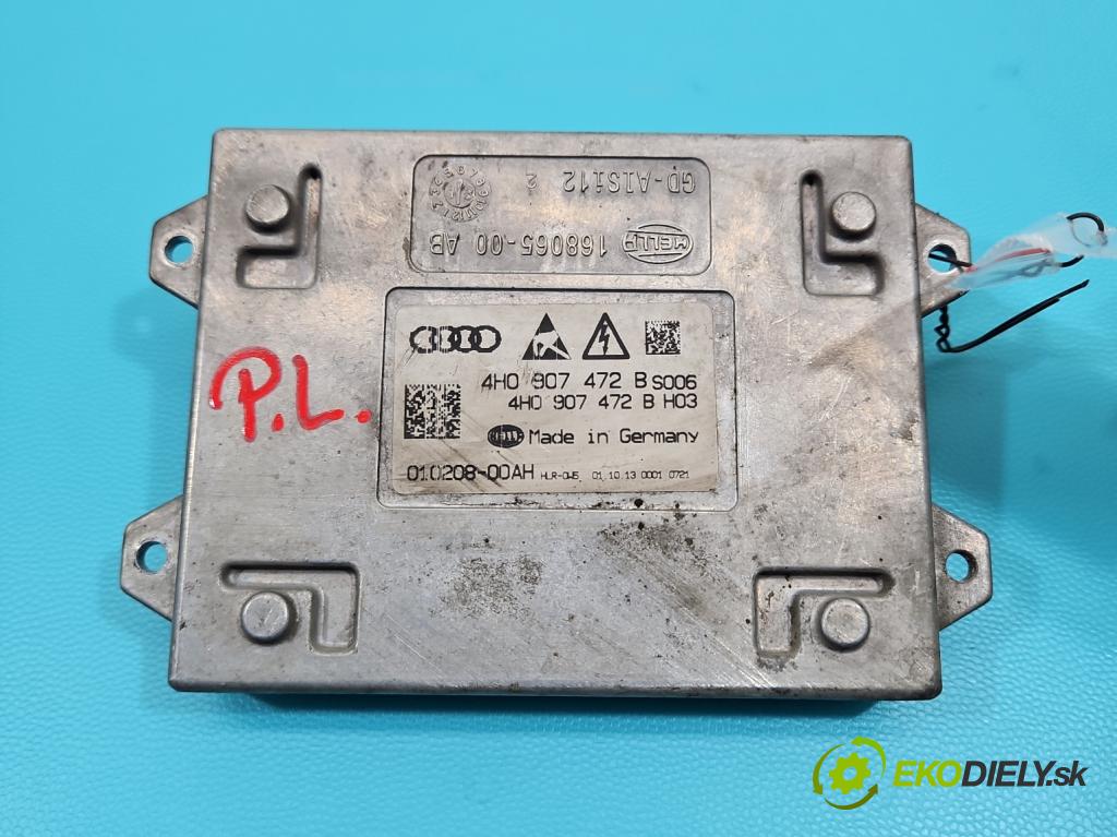 Audi A6 C7 2011-2018 3.0 TDI 313 HP automatic 230 kW 2967 cm3 5- střídač: xenon 4H0907472B (Riadiaca jednotka xenónu)