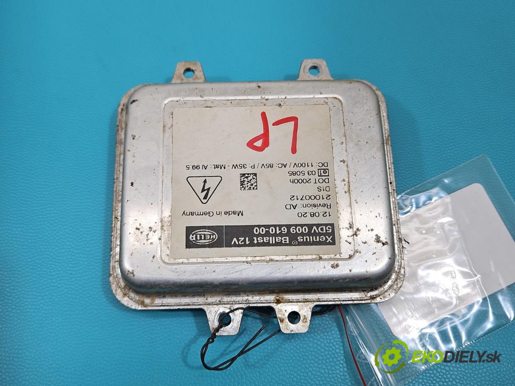 Nissan Qashqai I J10 2006-2013 1.5 dci 106 HP manual 78 kW 1461 cm3 5- střídač: xenon 5DV009610-00 (Riadiaca jednotka xenónu)