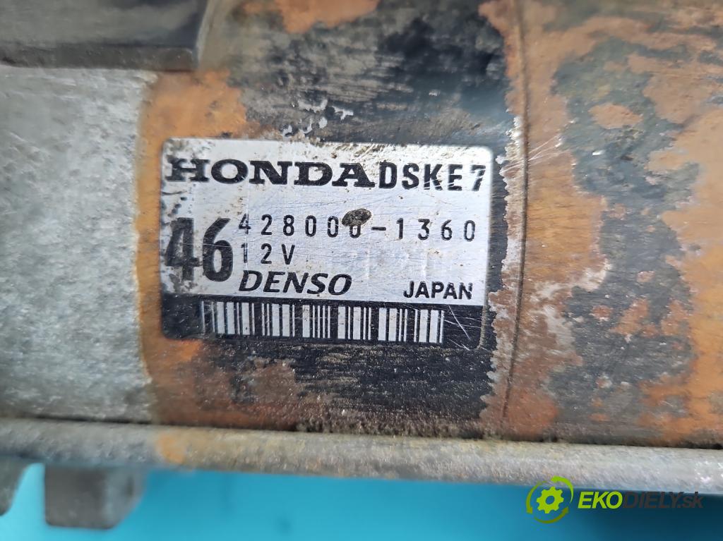 Honda Accord VII 2002-2008 2.0 16V 155 HP manual 114 kW 1998 cm3 5- štartér 428000-1360 (Štartér)