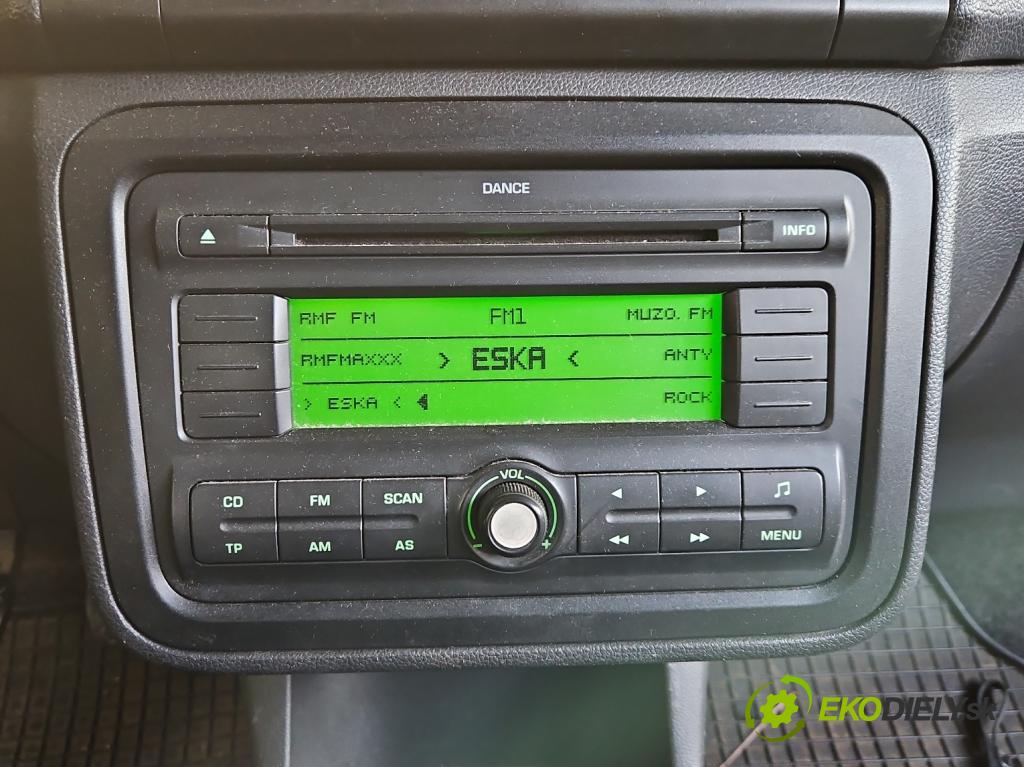 Skoda Fabia II 2007-2014 1.4 16V 86 HP manual 63 kW 1390 cm3 5- Radio originál 5J0035161