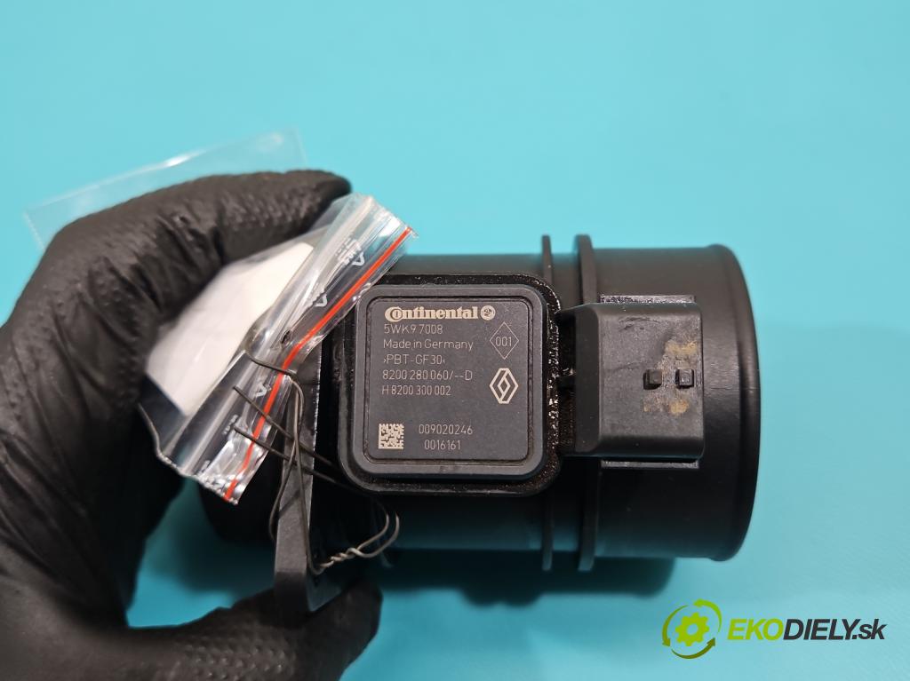 Nissan Qashqai I J10 2006-2013 1.5 dci 106 HP manual 78 kW 1461 cm3 5- průtokoměr: 5WK97008 (Váha vzduchu)