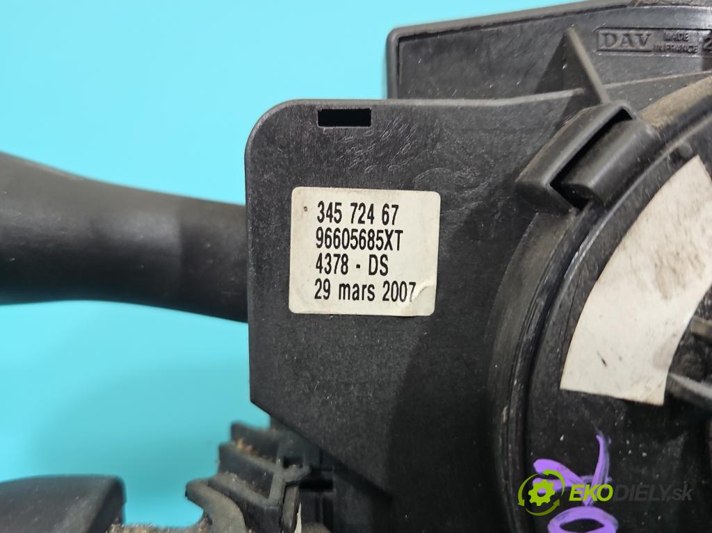 Peugeot 307 2.0 hdi 90 HP manual 66 kW 1997 cm3 5- prepínač komplex: 96605685XT (Prepínacie páčky pod volantom)