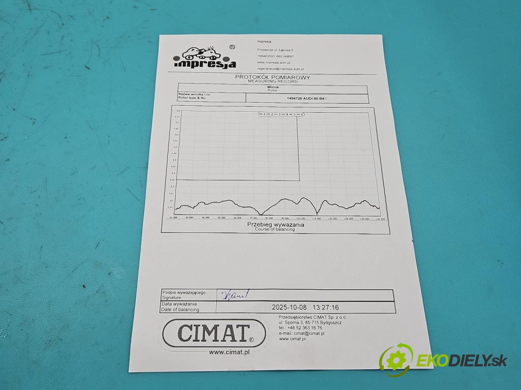Audi 80 B4 1991-1994 1.9 tdi 90 hp manual 66 kW 1896 cm3 5- Turbodmychadlo repasováno 454082-1