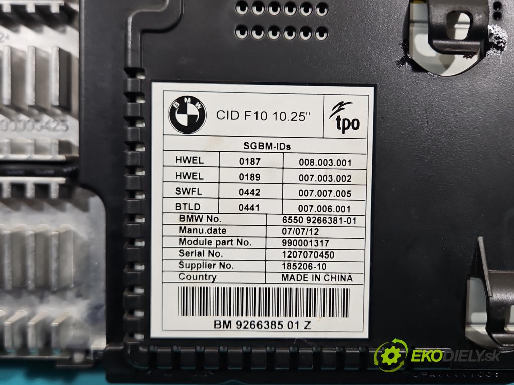 Bmw 5 F10 2010-2017 2.0d 218 HP automatic 160 kW 1995 cm3 5- Zobrazit: 9266381 (Prístrojová doska)