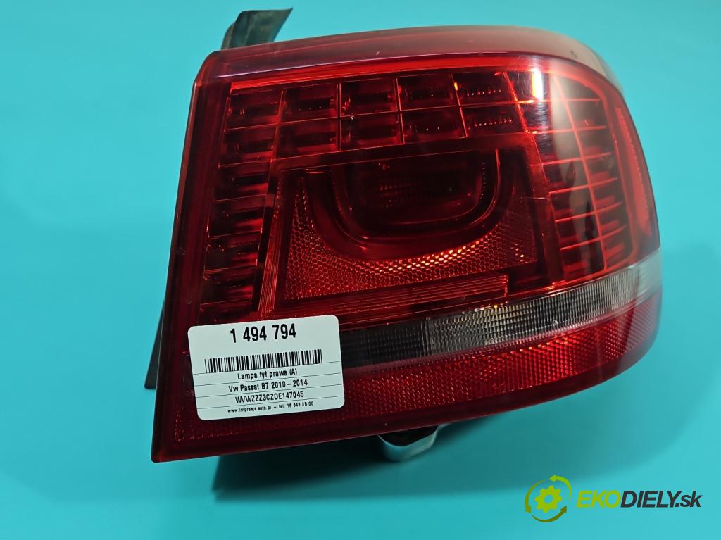 Vw Passat B7 2010-2014 2.0 TSI 211KM automatic 155 kW 1984 cm3 4- světlo zadní pravé 3AE945208B (Klika dveří ostatní)