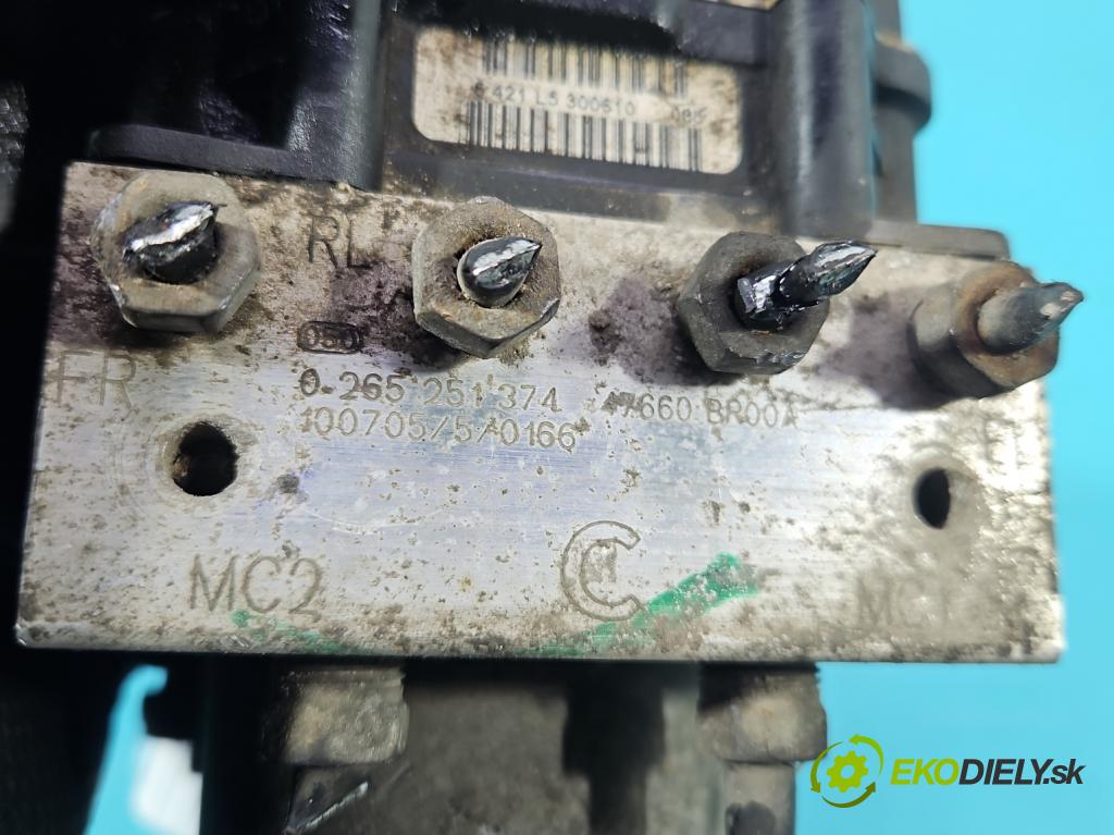 Nissan Qashqai I J10 2006-2013 1.5 dci 106 HP manual 78 kW 1461 cm3 5- čerpadlo abs 0265251374 (Pumpa ABS)