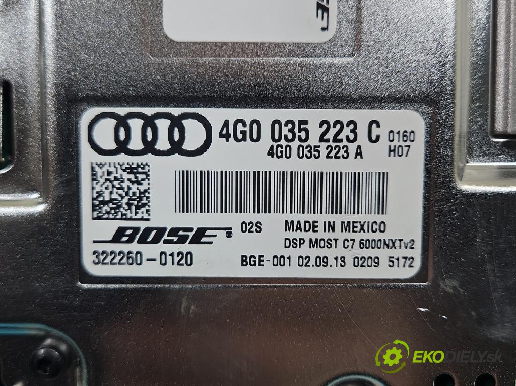 Audi A6 C7 2011-2018 3.0 TDI 313 hp automatic 230 kW 2967 cm3 5- Zesilovač: 4G0035223C (Zesilovač)