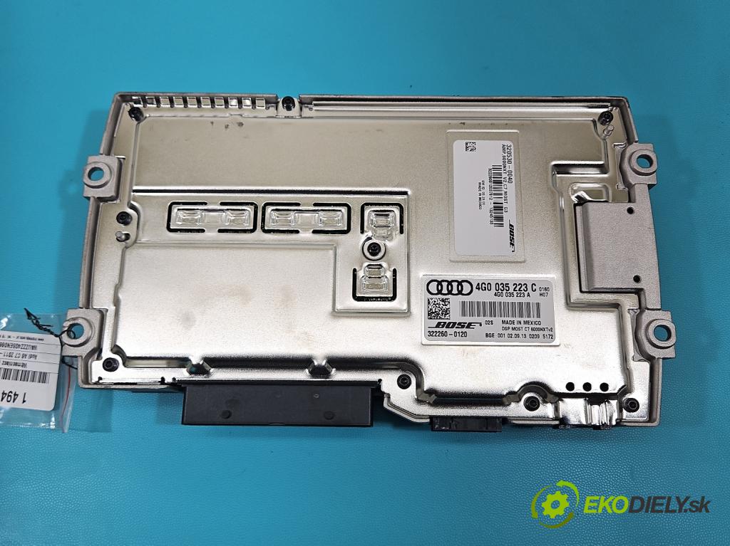 Audi A6 C7 2011-2018 3.0 TDI 313 hp automatic 230 kW 2967 cm3 5- Zesilovač: 4G0035223C (Zesilovač)